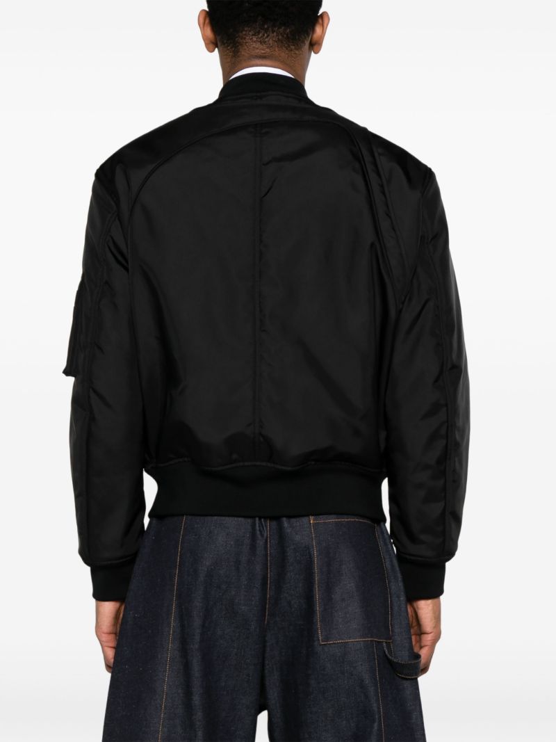 Black Harness Ma-1 Bomber Jacket