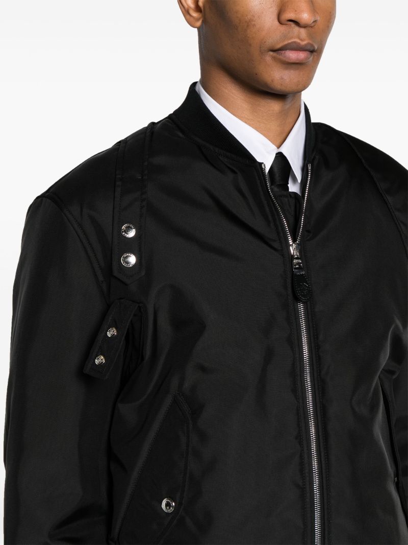 Black Harness Ma-1 Bomber Jacket