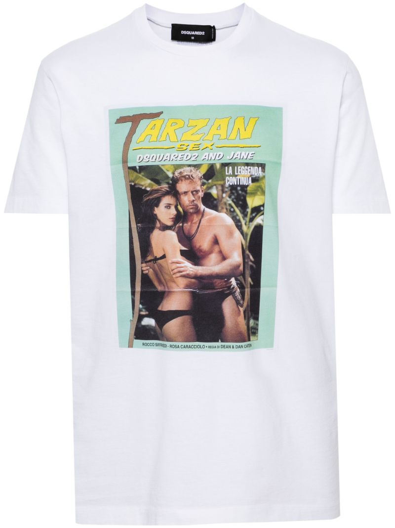White Photograph-print Cotton T-shirt
