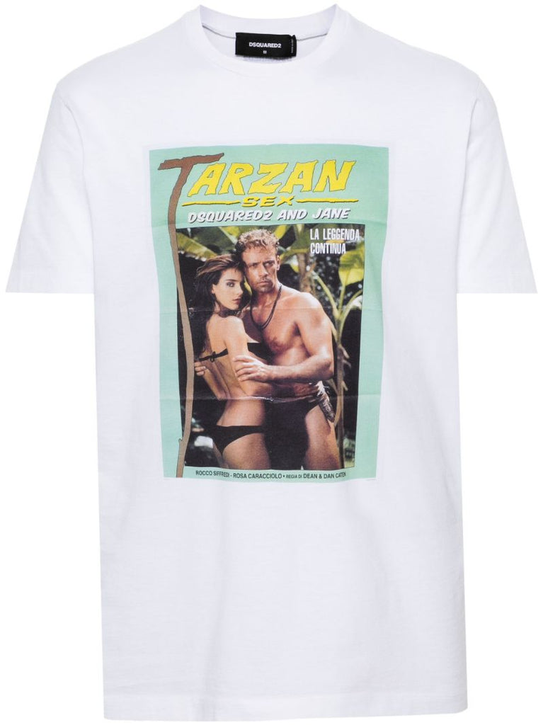 White Photograph-print Cotton T-shirt