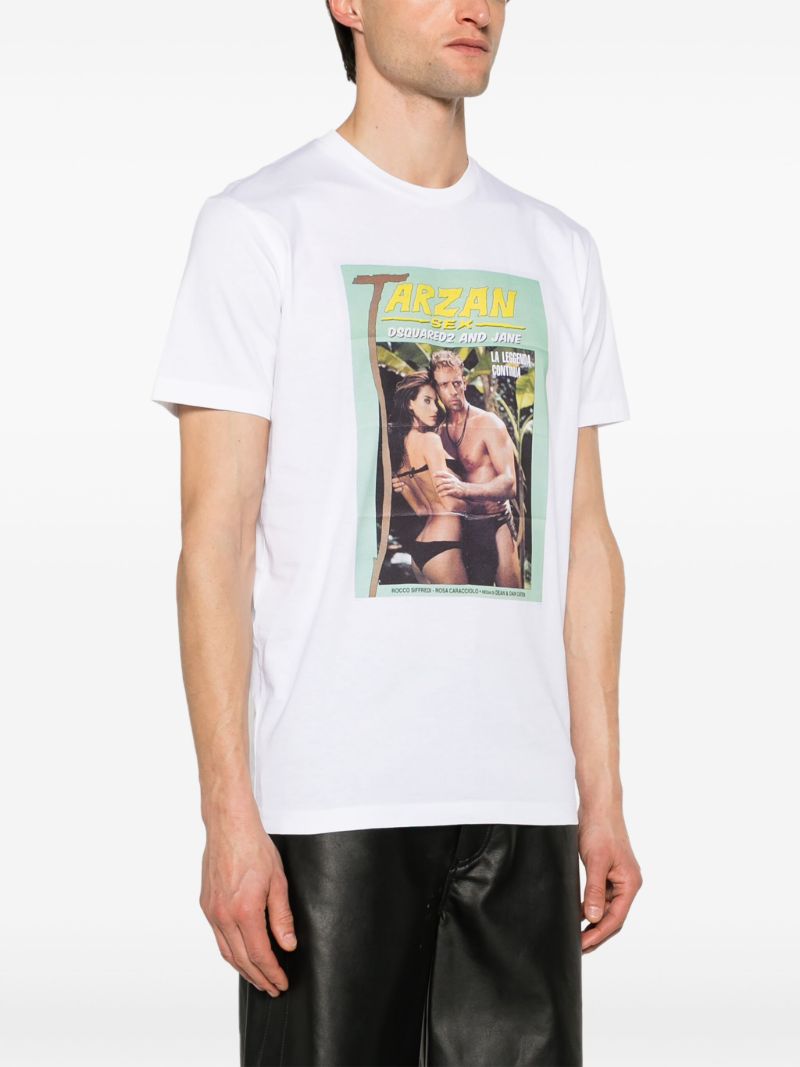 White Photograph-print Cotton T-shirt