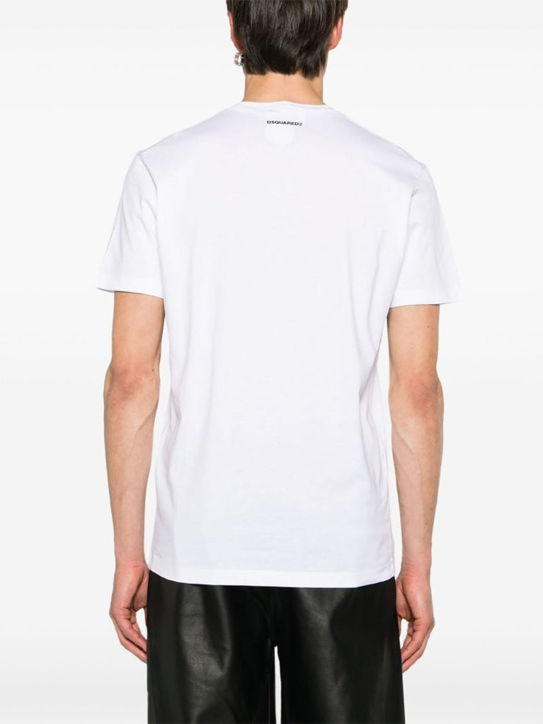 White Photograph-print Cotton T-shirt