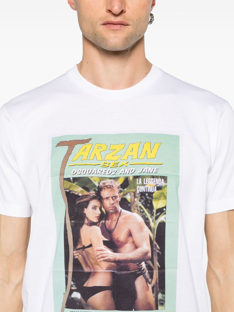 White Photograph-print Cotton T-shirt