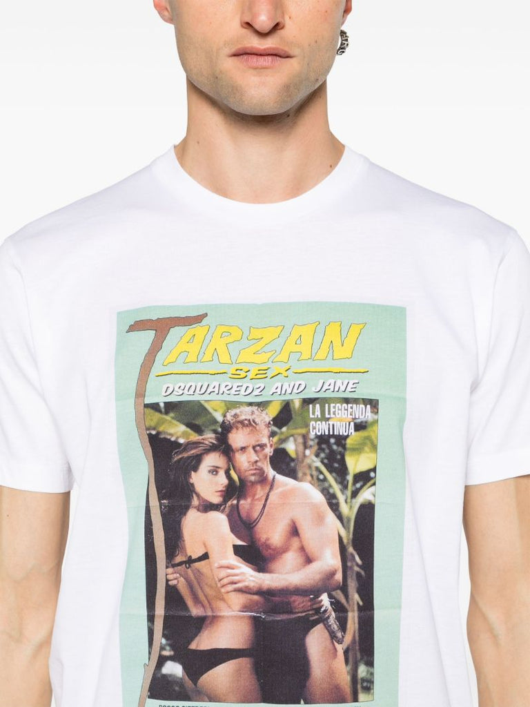 White Photograph-print Cotton T-shirt