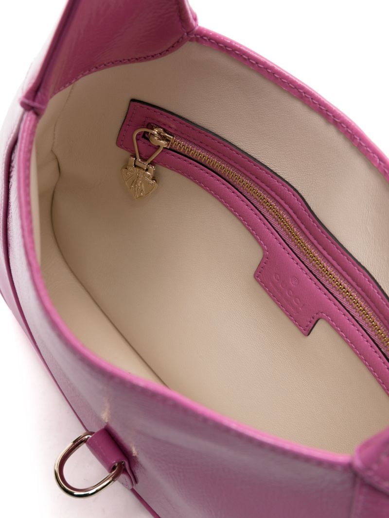 Pink Small Jackie Leather Shoulder Bag