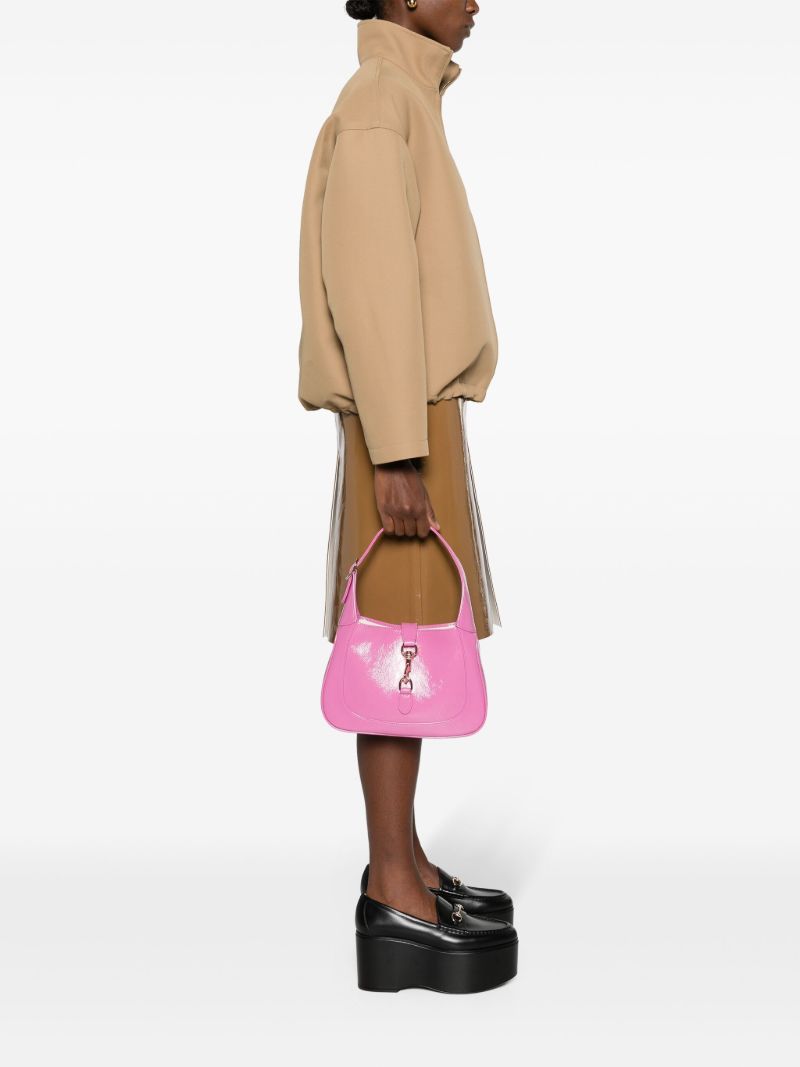 Pink Small Jackie Leather Shoulder Bag