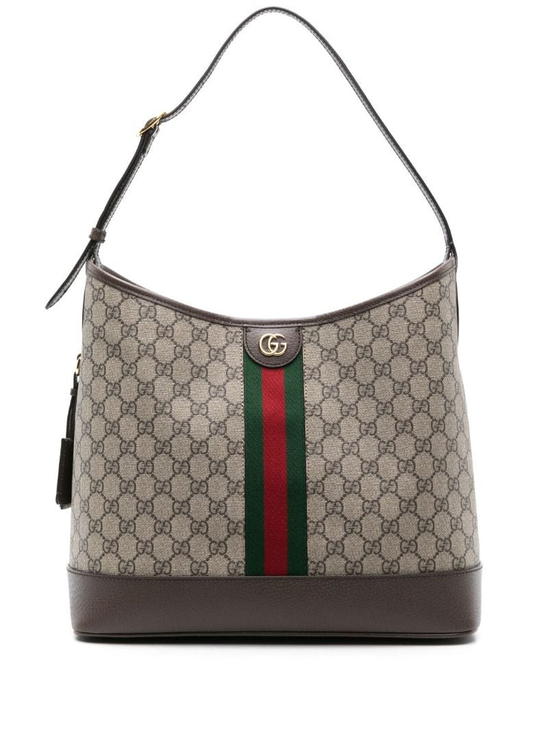 Brown Medium Ophidia Gg Shoulder Bag