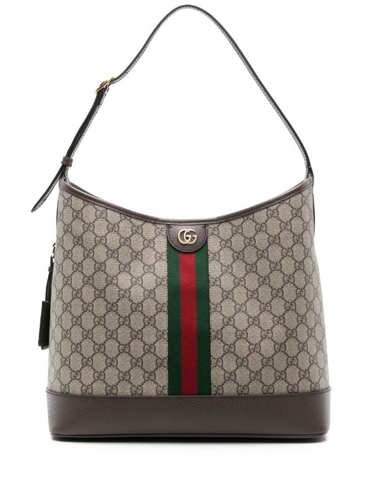 Brown Medium Ophidia Gg Shoulder Bag