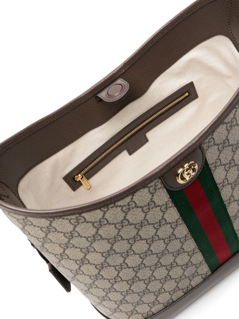 Brown Medium Ophidia Gg Shoulder Bag