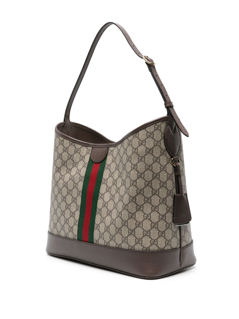 Brown Medium Ophidia Gg Shoulder Bag