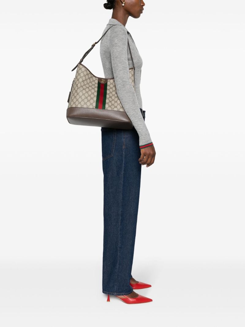 Brown Medium Ophidia Gg Shoulder Bag