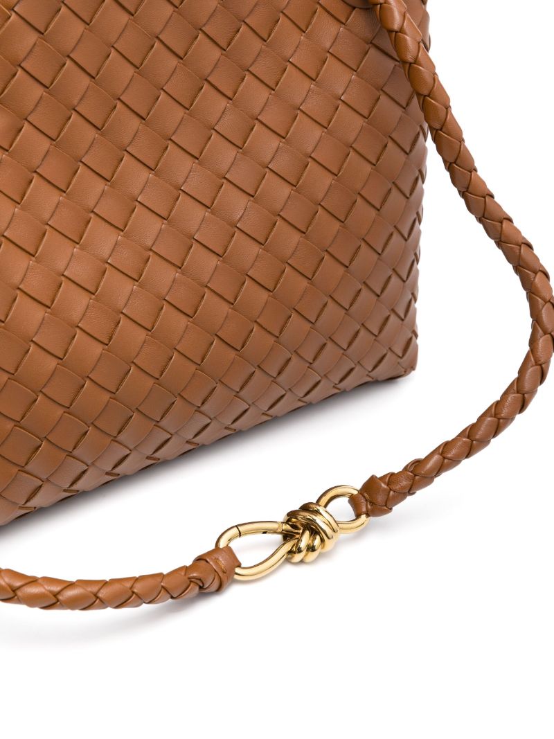 Brown Medium Andiamo Leather Tote Bag