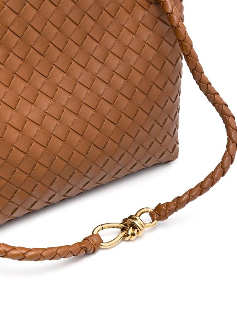 Brown Medium Andiamo Leather Tote Bag