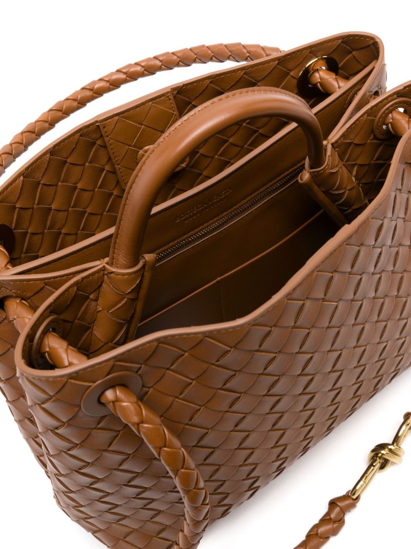 Brown Medium Andiamo Leather Tote Bag