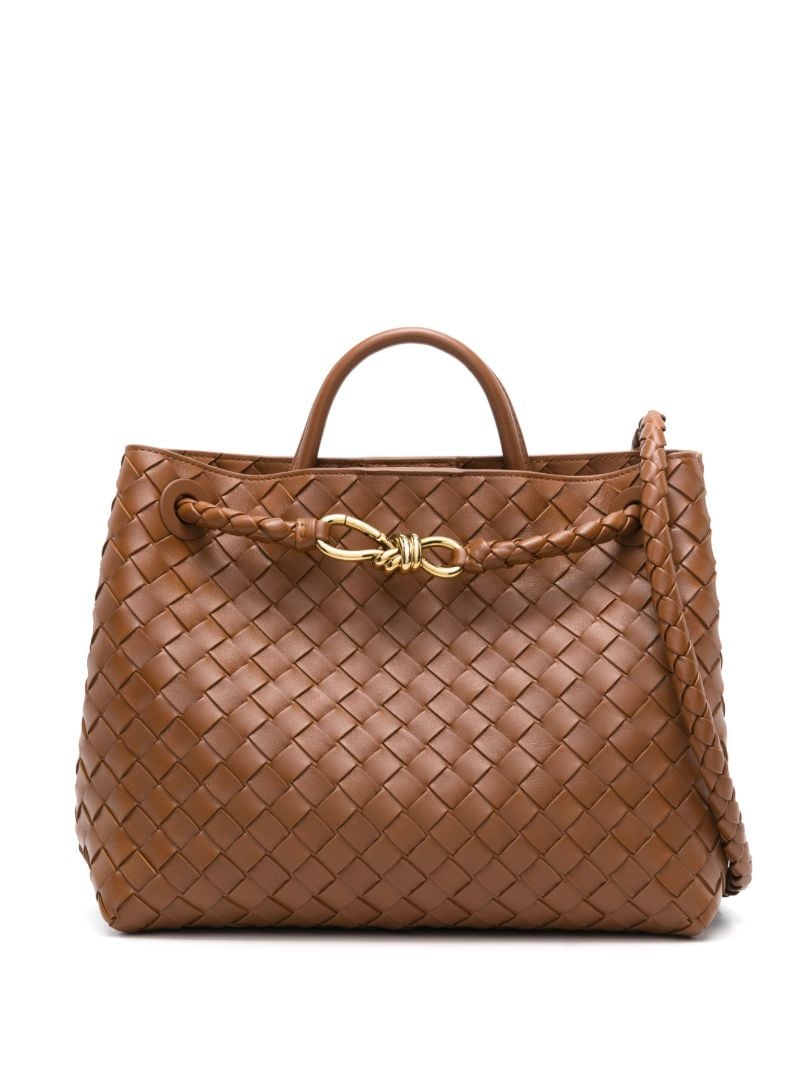 Brown Medium Andiamo Leather Tote Bag