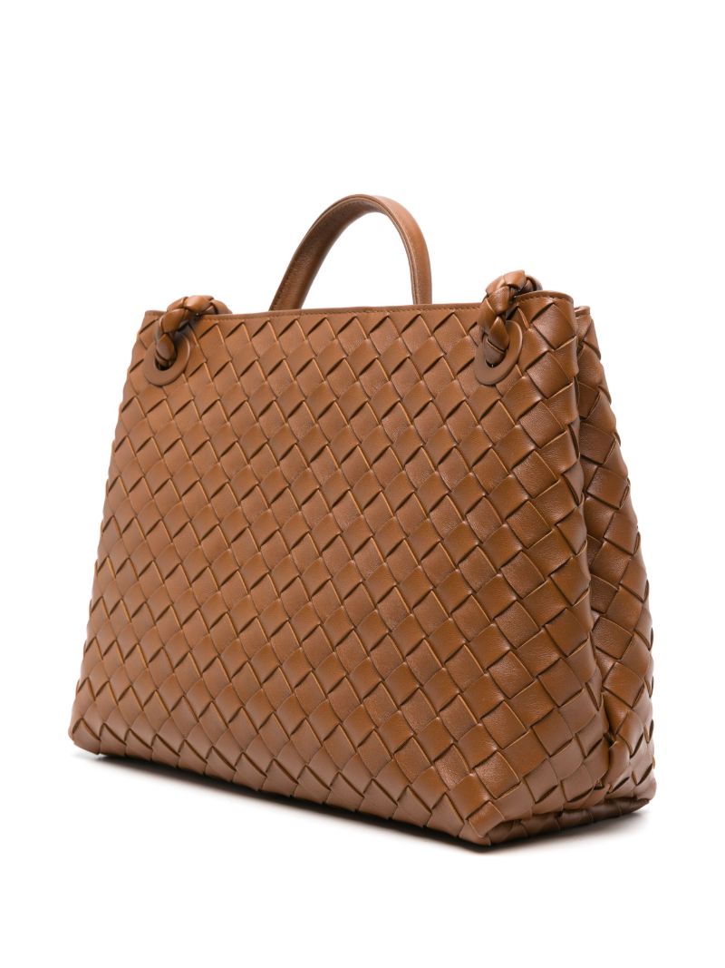 Brown Medium Andiamo Leather Tote Bag