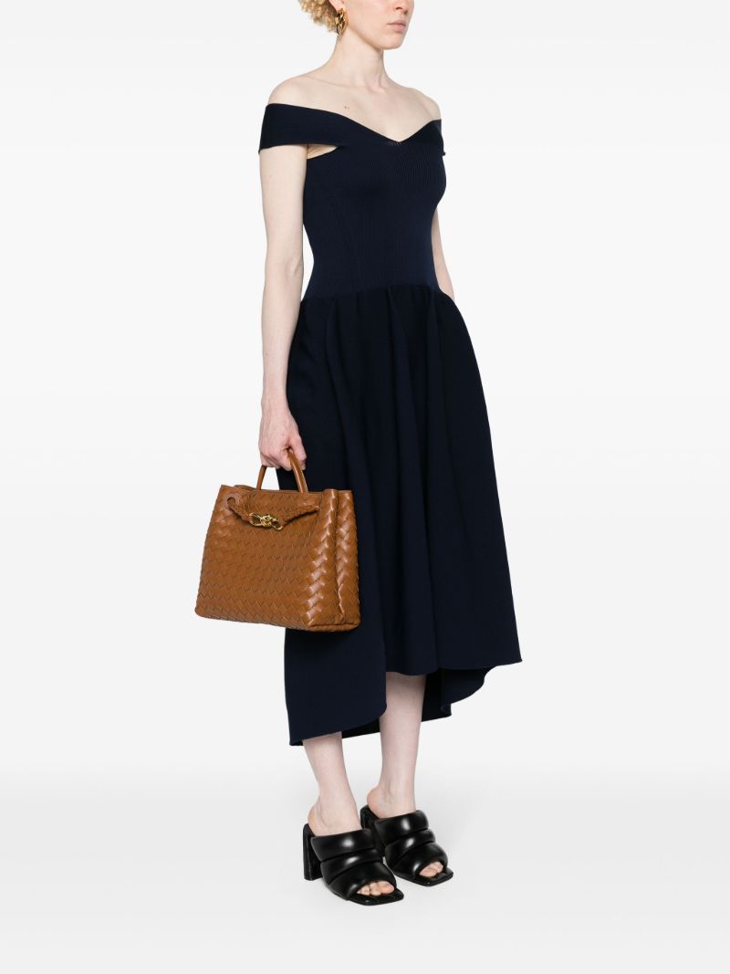 Brown Medium Andiamo Leather Tote Bag