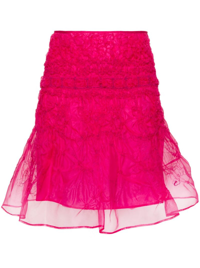 Pink Vida Silk Mini Skirt