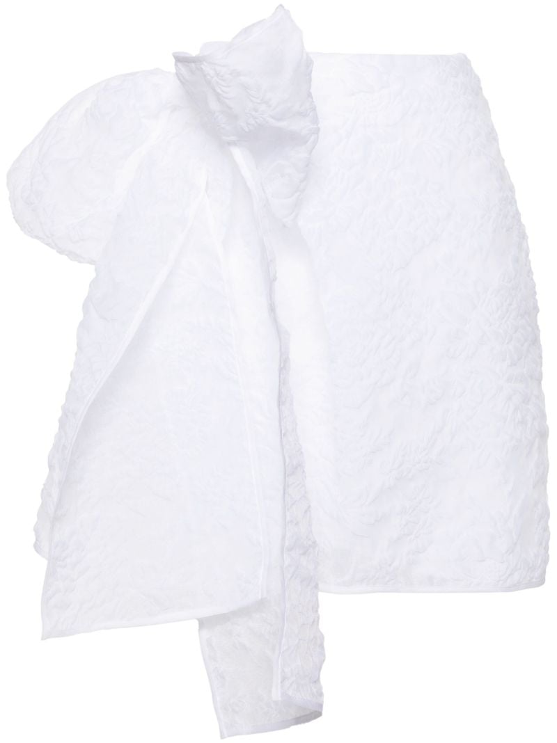 White Gigi MatelassÃ_x0083_Â© Mini Skirt