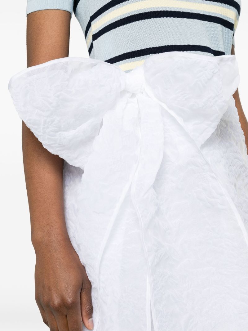 White Gigi MatelassÃ_x0083_Â© Mini Skirt