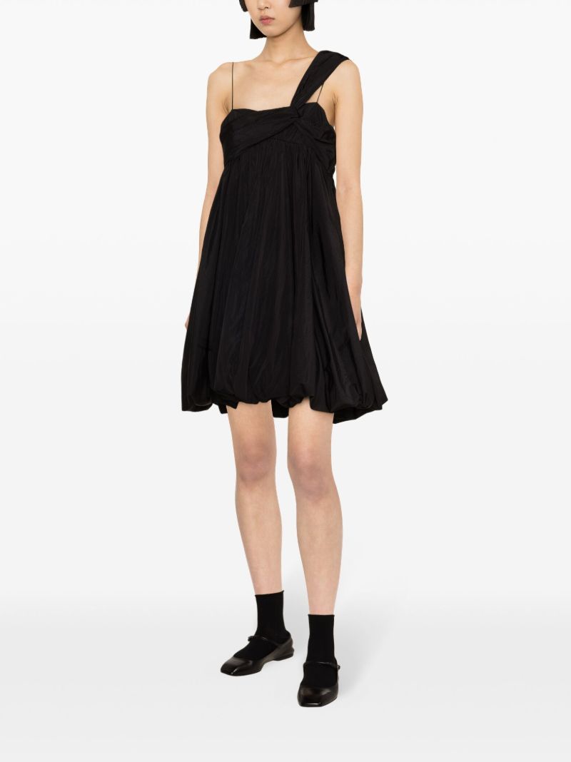 Black Victoria Puffball Mini Dress