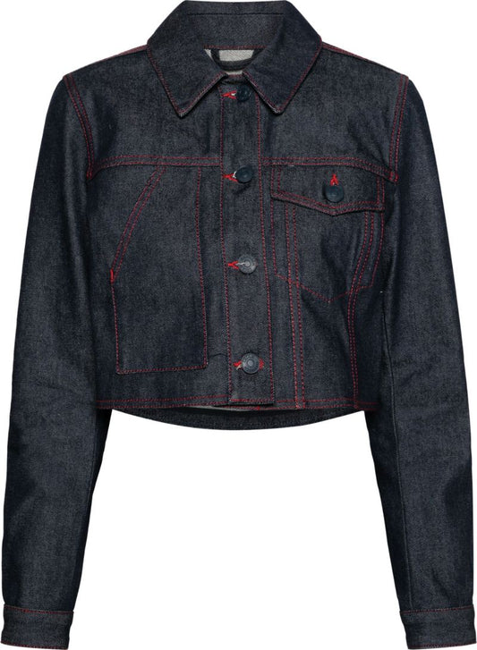 Blue Gracie Cropped Denim Jacket