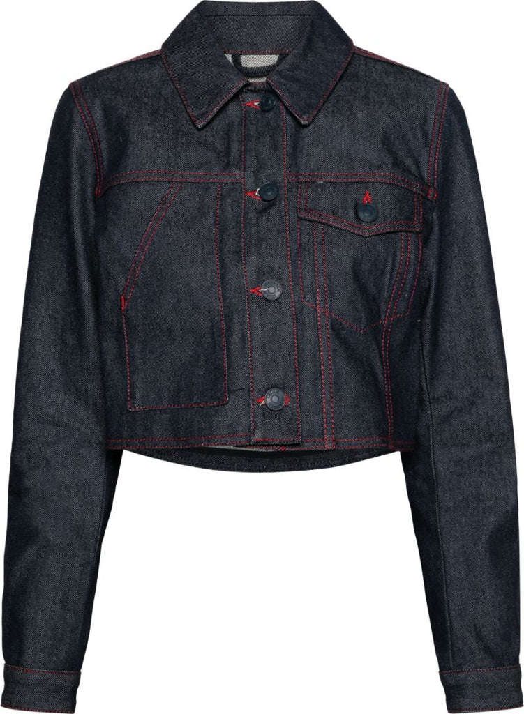 Blue Gracie Cropped Denim Jacket