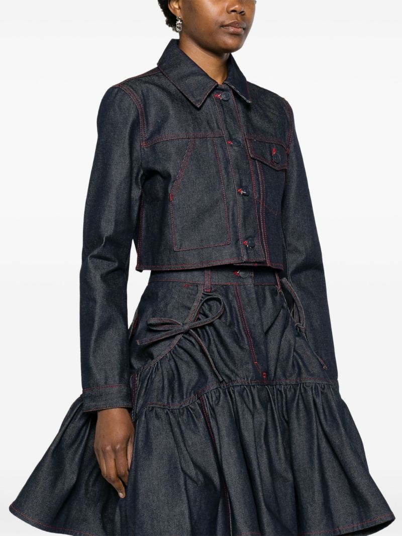 Blue Gracie Cropped Denim Jacket
