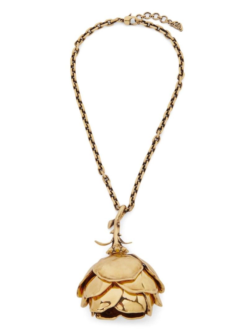 Gold-tone Tudor Rose Necklace
