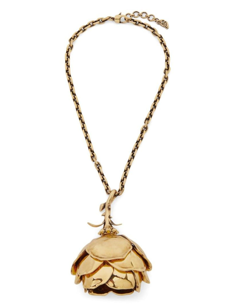 Gold-tone Tudor Rose Necklace