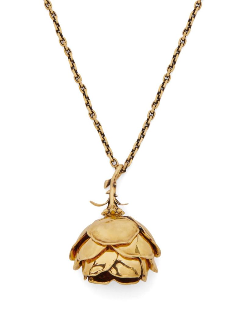 Gold-tone Tudor Rose Necklace