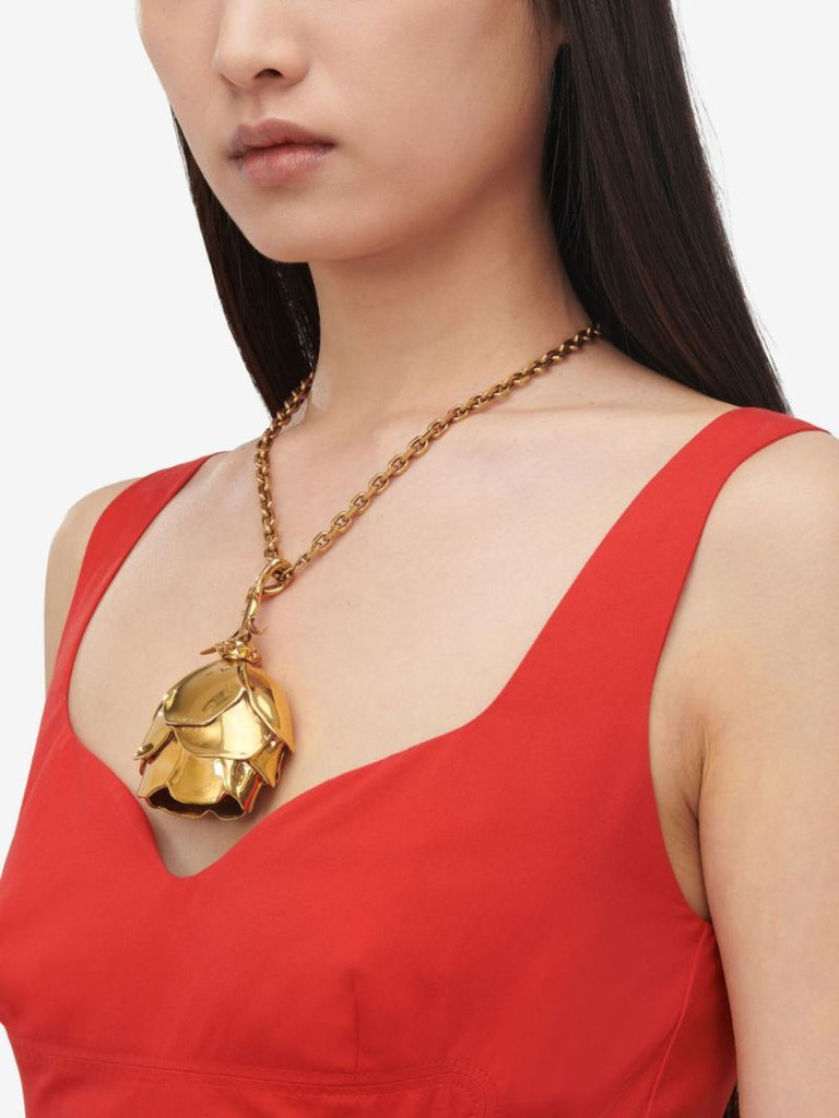 Gold-tone Tudor Rose Necklace