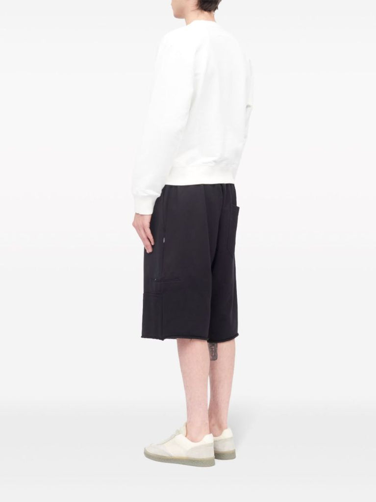 White Numerical-print Cotton Sweatshirt