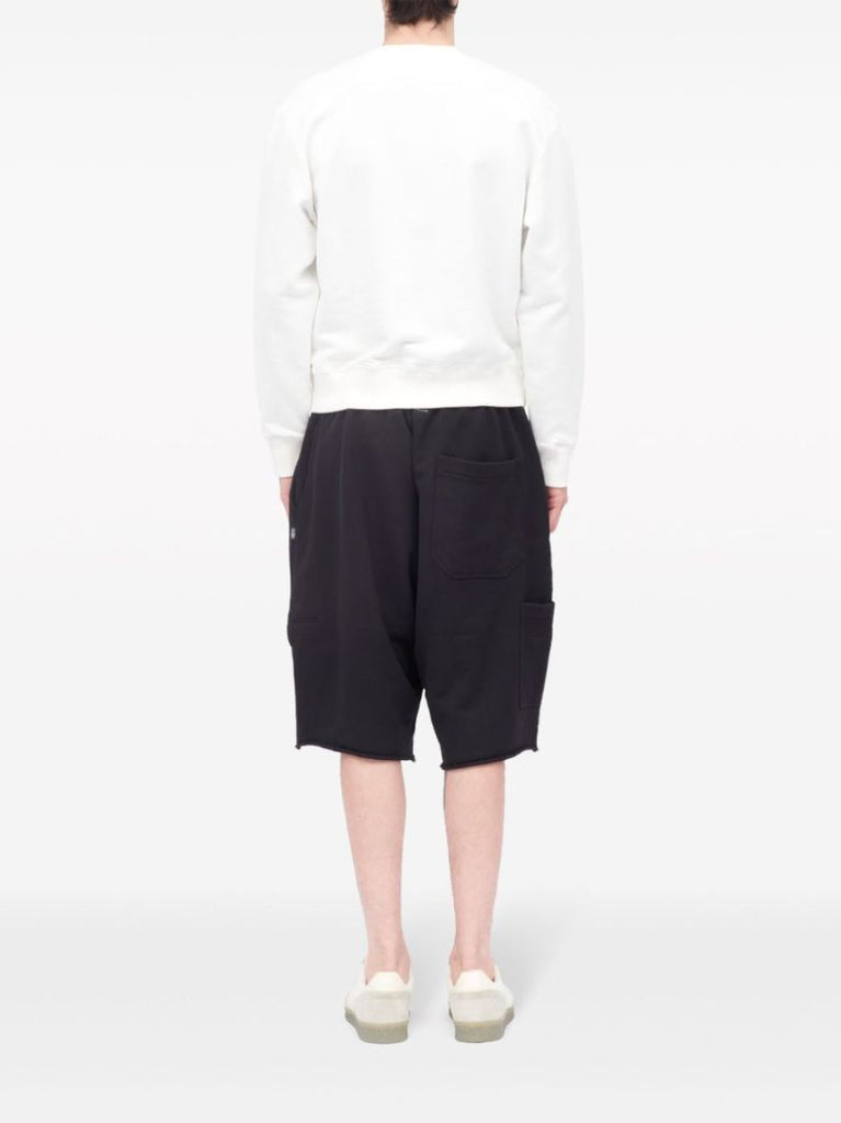 White Numerical-print Cotton Sweatshirt