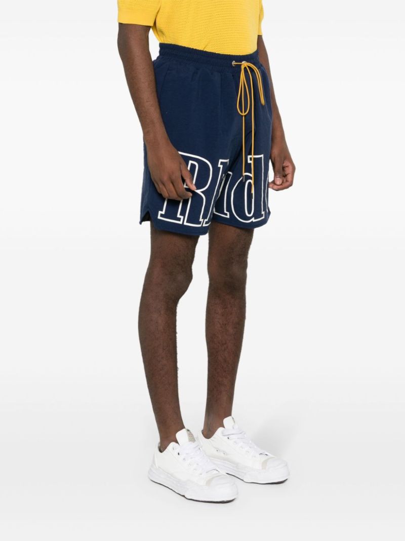 Blue Logo-print Shorts
