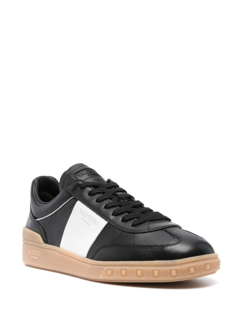 Black Rockstud Panelled Sneakers
