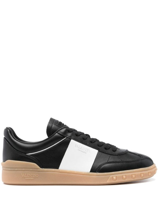 Black Rockstud Panelled Sneakers