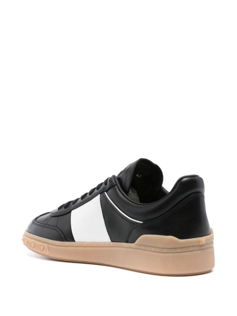 Black Rockstud Panelled Sneakers