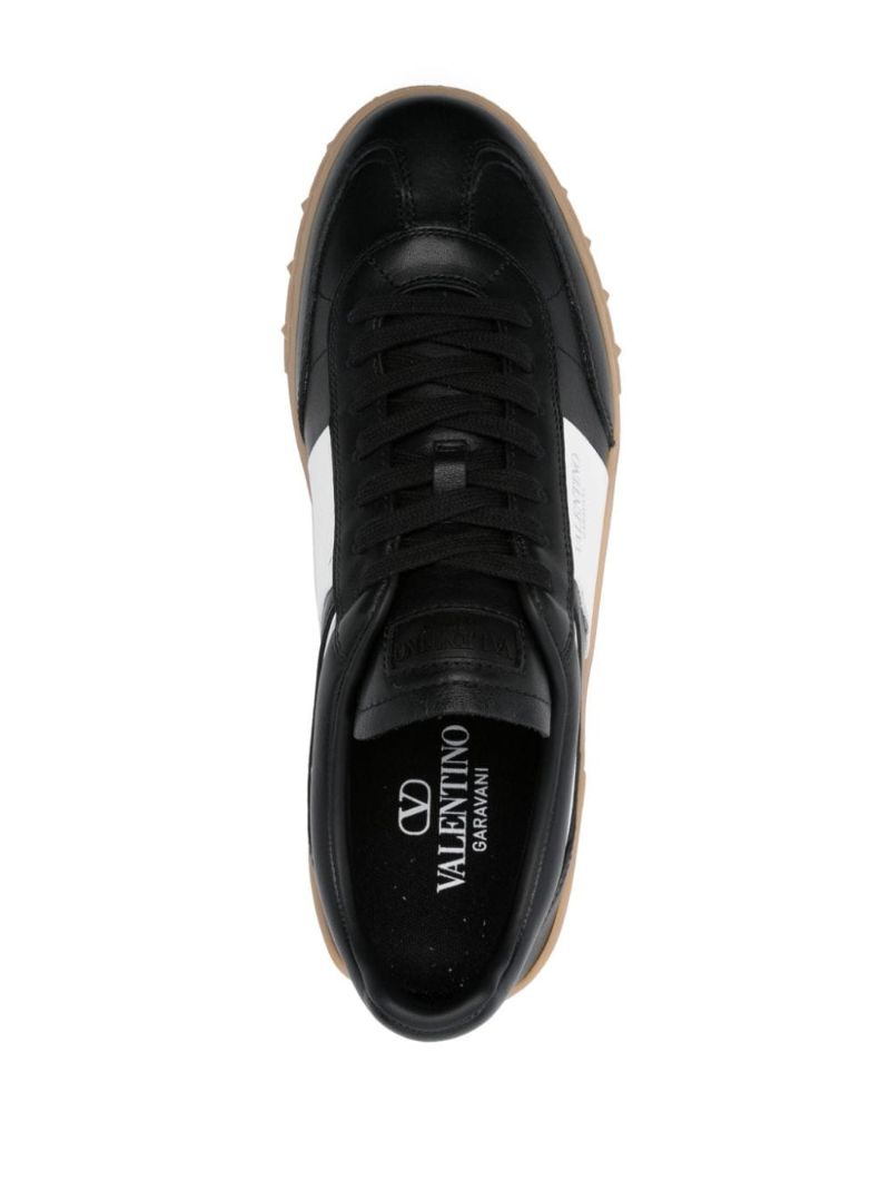 Black Rockstud Panelled Sneakers