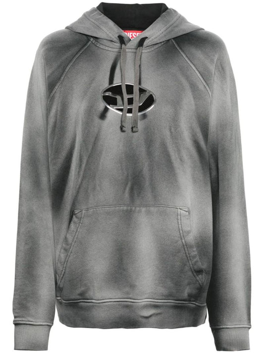 Grey Oval D Cotton Hoodie