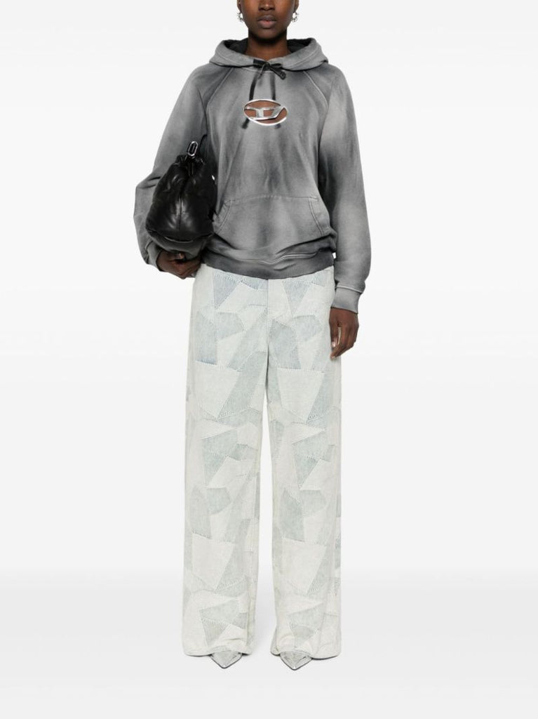Grey Oval D Cotton Hoodie
