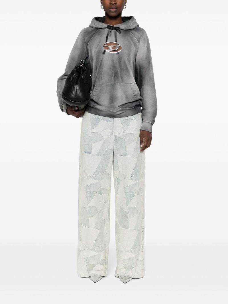 Grey Oval D Cotton Hoodie