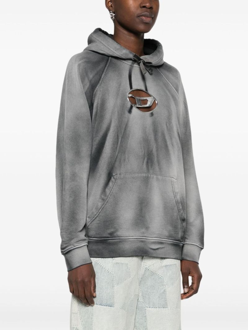 Grey Oval D Cotton Hoodie
