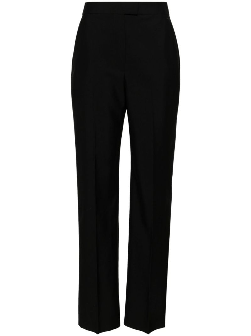 Black High-rise Tailored Wool Trousers