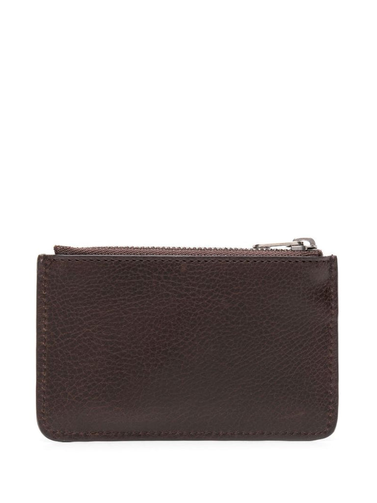 Brown Pebbled Leather Keychain