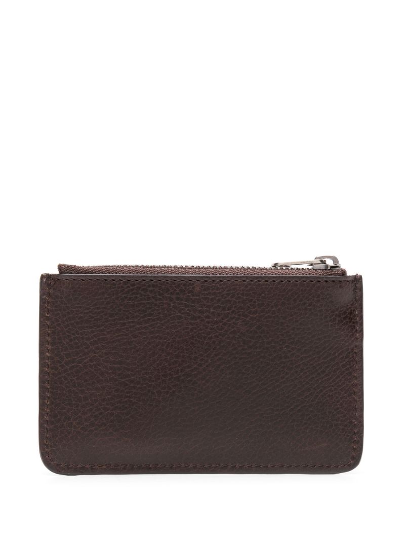 Brown Pebbled Leather Keychain