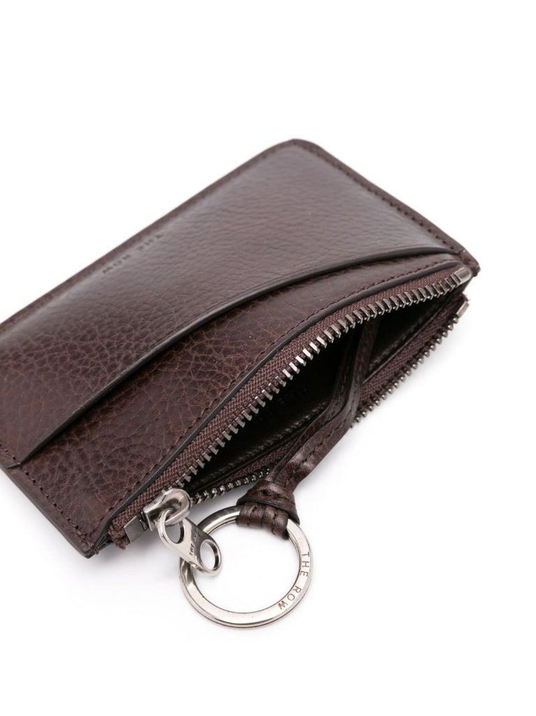 Brown Pebbled Leather Keychain