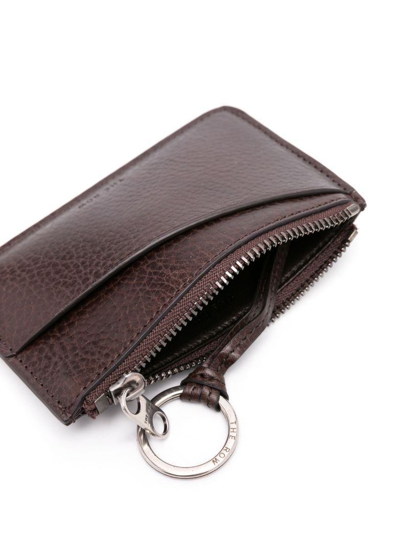 Brown Pebbled Leather Keychain