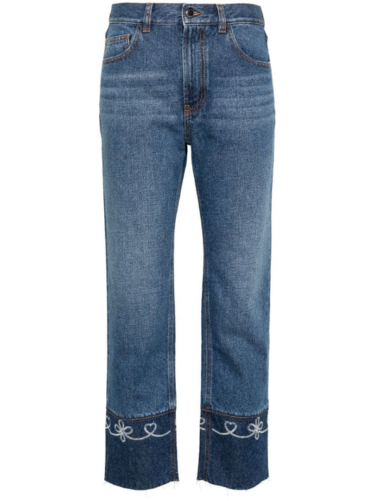 Blue Masaya Cropped Jeans