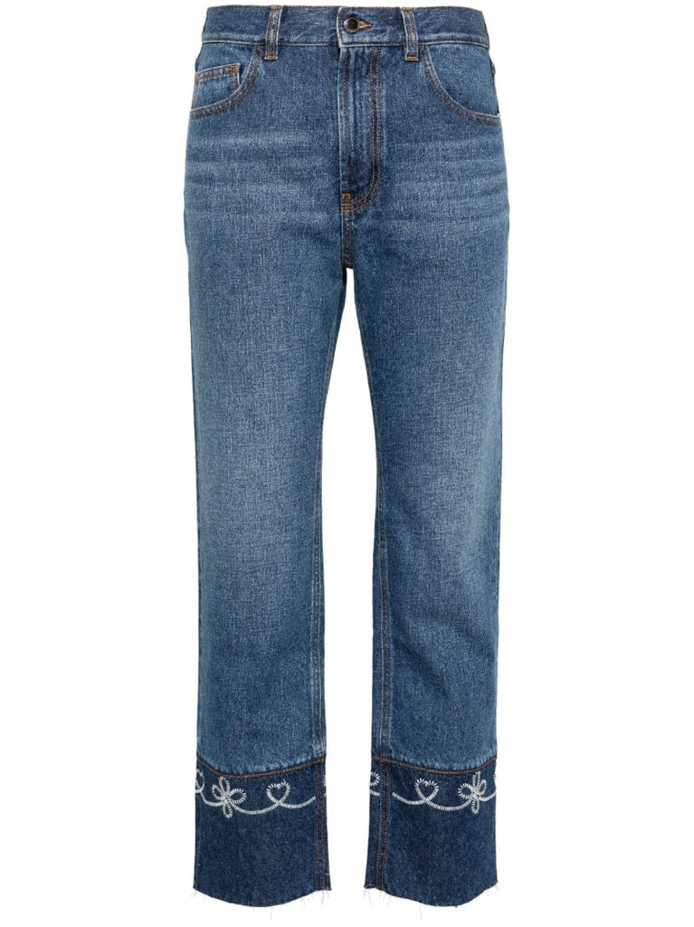 Blue Masaya Cropped Jeans